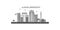 United States, Birmingham city skyline isolated vector illustration, icons