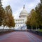 United States Capital building with safety barricades