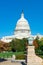 United States Capitol Building with Colorful Trees and Fancy Lights during Autumn in Washington D.C.