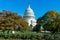 United States Capitol Building with Colorful Trees and plants during Autumn in Washington D.C.