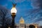 United States Capitol Building with street light with American eagle in the foreground