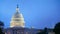 United States Capitol building in Washington at sunset