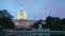 United States Capitol building in Washington at sunset