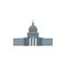 United States Capitol icon, flat style