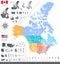 United States census bureau regions ans divisions map; Canadian regions, provinces and territories map.