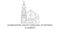 United States, Charleston, South Carolina, St Patrick, S Church travel landmark vector illustration