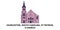 United States, Charleston, South Carolina, St Patrick, S Church travel landmark vector illustration