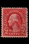 UNITED STATES - CIRCA 1920s: Vintage US 2 Cents Postage Stamp with portrait George Washington the 1st President of the United