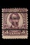 UNITED STATES - CIRCA 1920s: Vintage US 3 Cents Postage Stamp with portrait Abraham Lincoln the 16th President of the United