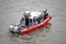 The United States Coast Guard Boat on Hudson River