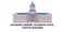 United States, Colorado, Denver, Colorado State , Capitol Building travel landmark vector illustration