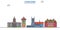 United States, Concord line cityscape, flat vector. Travel city landmark, oultine illustration, line world icons