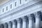 United States Court House. Courthouse facade with columns, lower Manhattan, New York USA