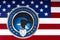 United States Cyber Command Logo on the US Flag