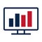 United States elections, online results political election campaign flat icon design