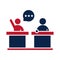 United States elections, presidential candidates debate political election campaign flat icon design