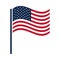 United States elections, waving flag national, political election campaign flat icon design