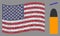 United States Flag Collage of Ammo Bullet and Grunge Bomb Warning Stamp