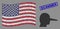 United States Flag Collage of Lier and Distress Scammer Seal