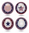 United States Flag Glossy Buttons