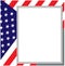 United States flag holiday frame poster.