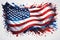 United States flag in impressionist style