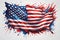 United States flag in impressionist style