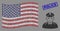 United States Flag Mosaic of Army General and Distress Police Seal