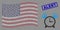 United States Flag Mosaic of Buzzer and Distress Alert Seal
