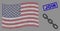 United States Flag Mosaic of Chain and Grunge Join Seal