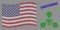 United States Flag Mosaic of WMD Nerve Agent Chemical Warfare and Distress Urgent Reminder Stamp
