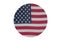 United States Flag Round Icon