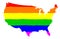 United States Gay Pride Flag