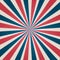 United States Independence Day 4th of July or Memorial Day background. Retro patriotic vector illustration. Concentric stripes in