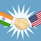 United states and India Handshake