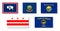United States Isolated State Flag Collection