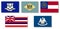 United States Isolated State Flag Collection