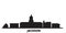 United States, Jackson city skyline isolated vector illustration. United States, Jackson travel black cityscape