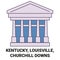 United States, Kentucky, Louisville, Churchill Downs travel landmark vector illustration