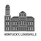 United States, Kentucky, Louisville travel landmark vector illustration