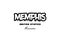 United States memphis tennessee city graffitti font typography d