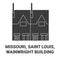 United States, Missouri, Saint Louis, Wainwright Building travel landmark vector illustration