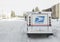 United States Postal Service truck parked in snowy street