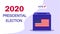 United States Presidential Election 2020 November 3. Voting ballot box animation. Make the choice and vote. Presidential elections