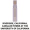 United States, Riverside, California, Carillon Tower At The University Of California travel landmark vector illustration