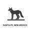 United States, Santa Fe, New Mexico travel landmark vector illustration