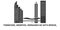 United States, Tennessee, Memphis, Hernando De Soto Bridge, travel landmark vector illustration