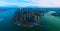 United States usa  janvier ,10, 2019  New York City panorama skyline at sunrise. Manhattan office buildings / skysrcapers at the