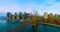 United States usa  janvier ,10, 2019  New York City panorama skyline at sunrise. Manhattan office buildings / skysrcapers at the