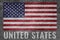 United states USA nation flag on jean texture design